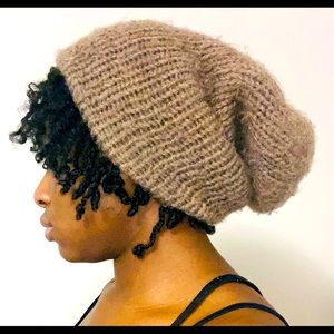 Oversized Brown Beanie Cap